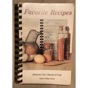 Johnson City TN Church Of God  Spiral-Bound Cookbook "Favorite Recipes" Vintage
